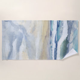 Toalha De Praia Wave Ocean Watercolor Beach Coaster Home Decor