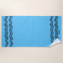 Waves Beach Towel
