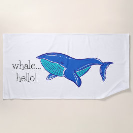Toalha De Praia Whale Hello Beach Towel