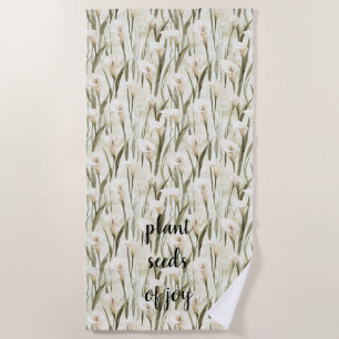 Toalha De Praia White Calla Lily Floral Joy