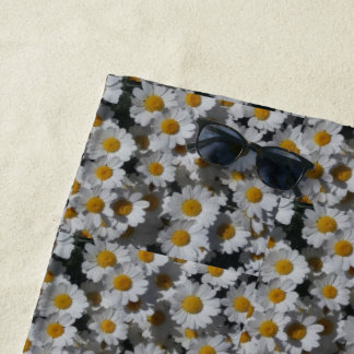 Toalha De Praia White Daisies