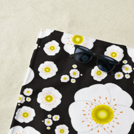 Toalha De Praia White Poppies Beach Towel