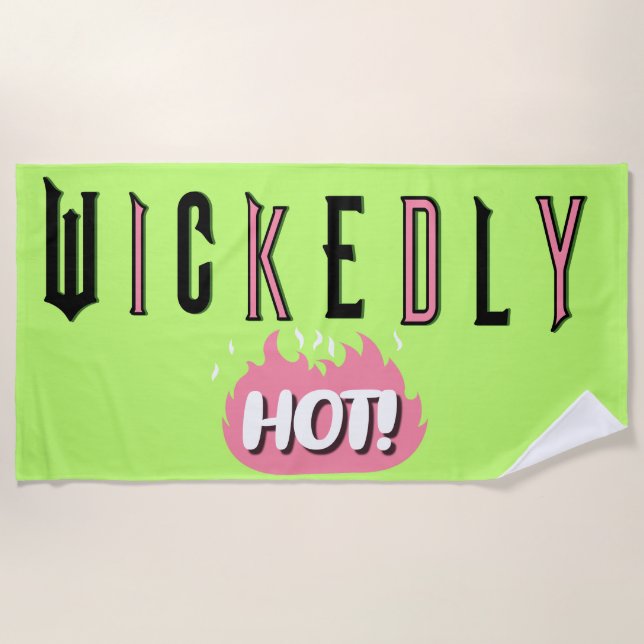 Toalha De Praia Wickedly Hot (Lime Green) Beach Towel (Frente)