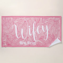 Toalha De Praia Wifey Hawaiian Beach Towel