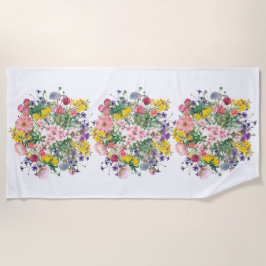 Toalha De Praia Wildflower Trio Beach Towel