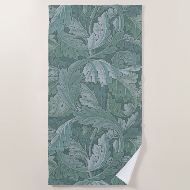 Toalha De Praia William Morris Acanthus Botanical Harmony Classic (Frente)