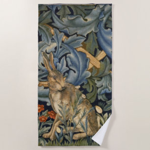 Toalha De Praia William Morris Forest Rabbit Floral Art Nouveau