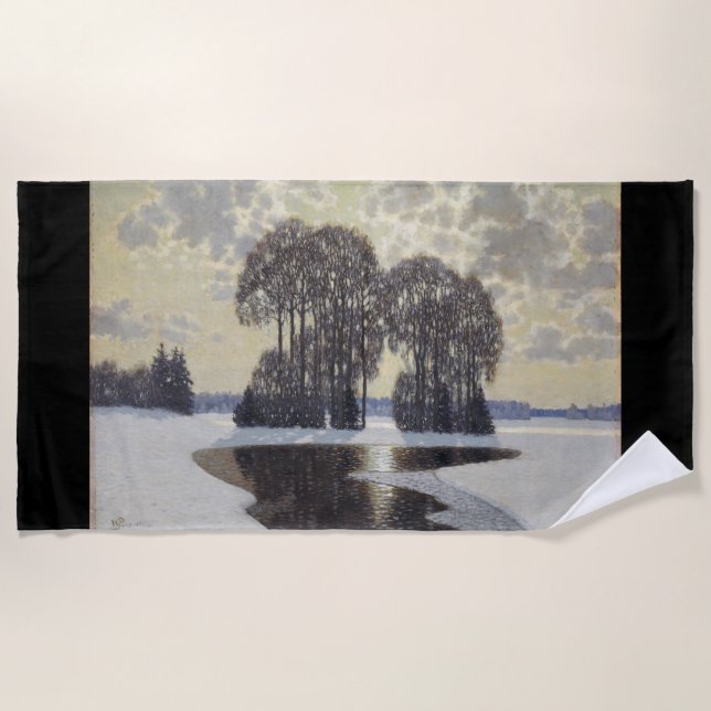 Toalha De Praia Winter (por Vilhelms Purvitis) (Frente)