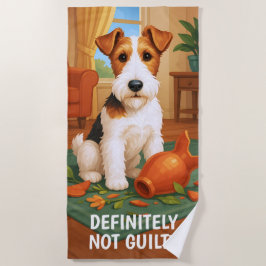 Toalha De Praia Wire Fox Terrier - Definitely Not Guilty
