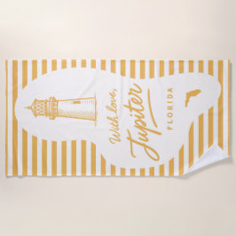 Toalha De Praia With Love Jupiter Beach Towel