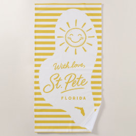 Toalha de Praia With Love St Pete