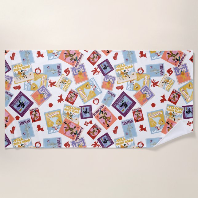 Toalha De Praia Wizard of Oz™ Character Print Toss Pattern (Frente)