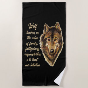 Toalha De Praia Wolf Totem Animal Spirit Guide for Inspiration