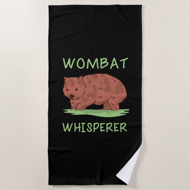 Toalha De Praia Wombat Whisperer (Frente)