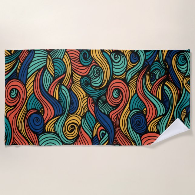 Toalha De Praia Wool Topped paisley (Frente)