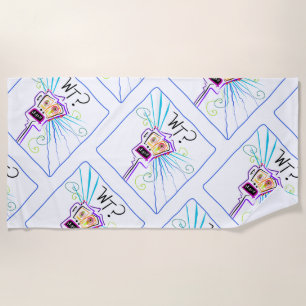 Toalha De Praia WT? O QUE? EMOJI Meemogie