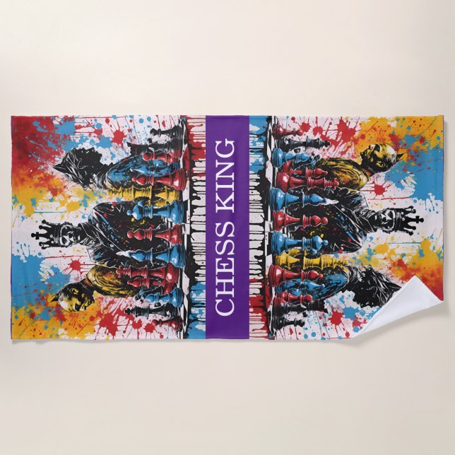 Toalha De Praia Xadrez (Frente)