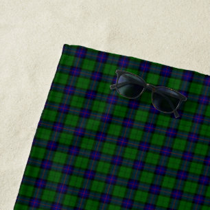 Toalha De Praia Xadrez azul-tartan armstrong e verde