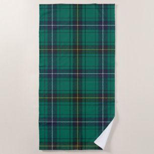 Toalha De Praia Xadrez Clan Henderson Green Check Tartan