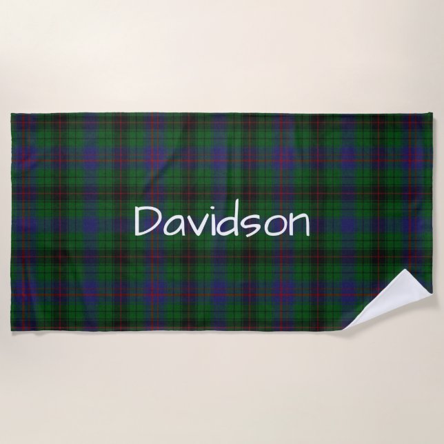 Toalha de Praia Xadrez Davidson Tartan (Frente)