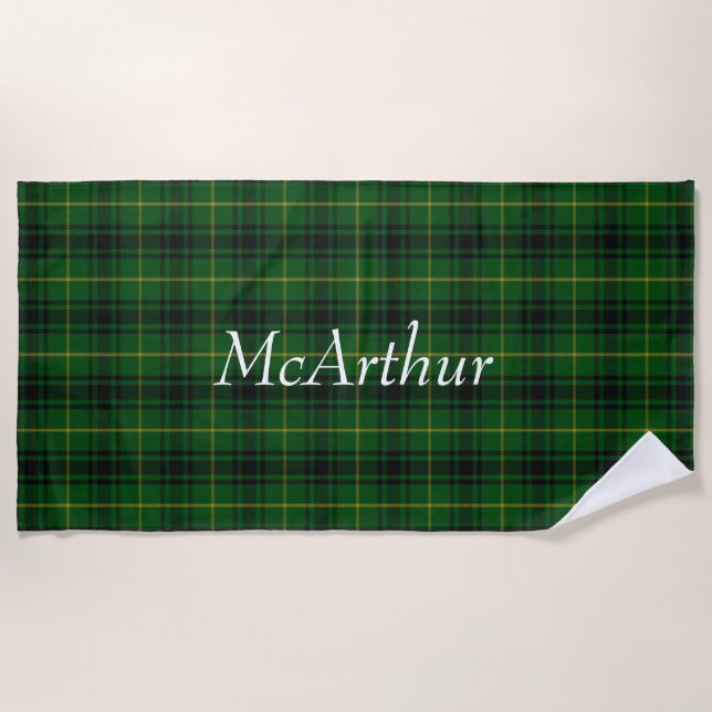 Toalha De Praia Xadrez MacArthur Tartan Beach Towel (Frente)