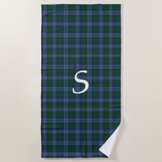 Toalha de Praia Xadrez Sutherland Tartan (Frente)