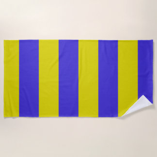 Toalha De Praia Yellow and Blue Striped