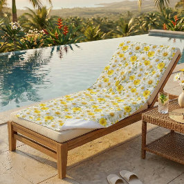 Toalha De Praia Yellow Watercolor Wildflower Pattern Name