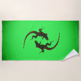 Toalha De Praia Yin Yang Lizards