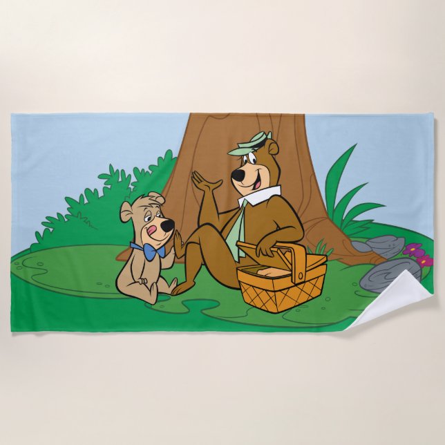 Toalha De Praia Yogi Bear e Boo Picnic Snack (Frente)