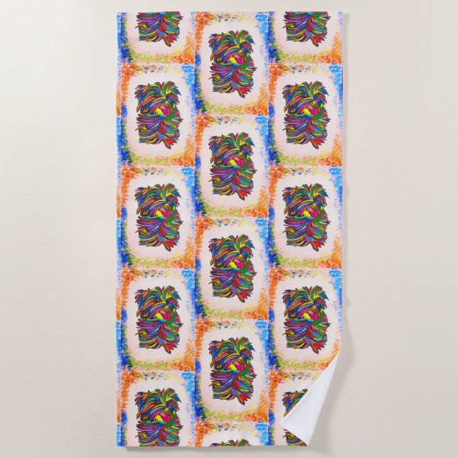 Toalha De Praia Yorkie Beach BG Towel (Frente)