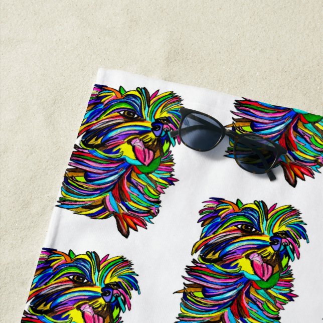 Toalha De Praia Yorkie Beach Towel (In Situ)