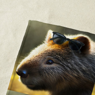 Toalha De Praia Young Australian Wombat, Beach Towel