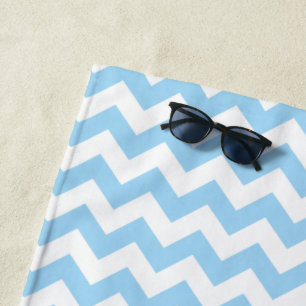 Toalha De Praia Zigzag Azul, Chevron Azul, Padrão Geométrico