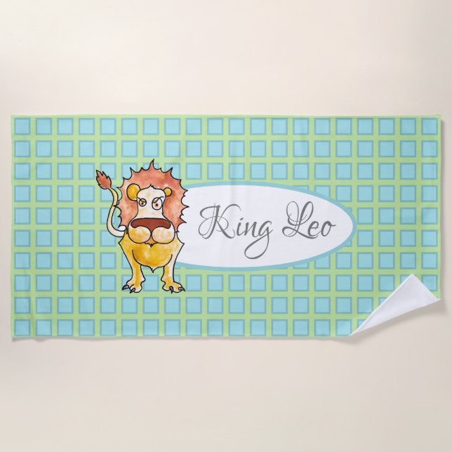 Toalha De Praia Zodiac Leo (Frente)