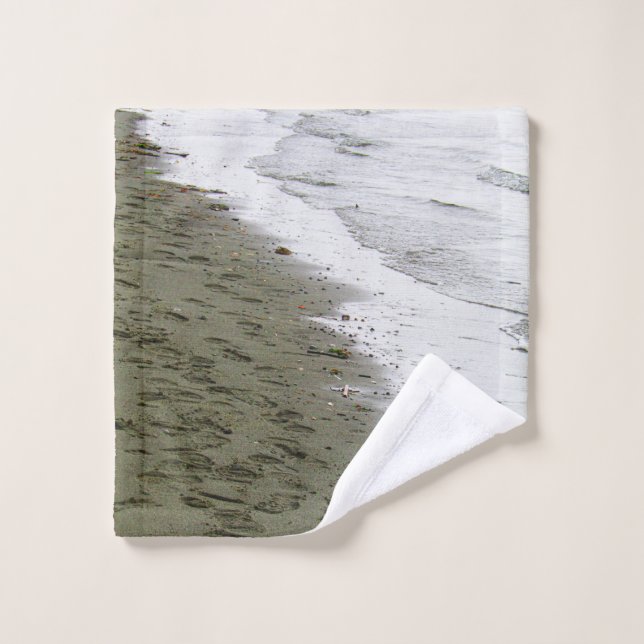 Toalha De Rosto A Água Encontra Pegadas (Pano de lavar)