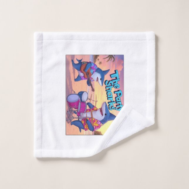 Toalha De Rosto A Banda de Tubarões da Parte (Pano de lavar)