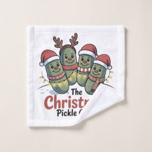 Toalha De Rosto A Equipe do Pepino de Natal Amantes de Pepino Papa