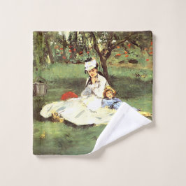 Toalha De Rosto A família Monet em seu jardim Edouard Manet