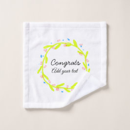 Toalha De Rosto A graduação mínima simples de parabéns adiciona