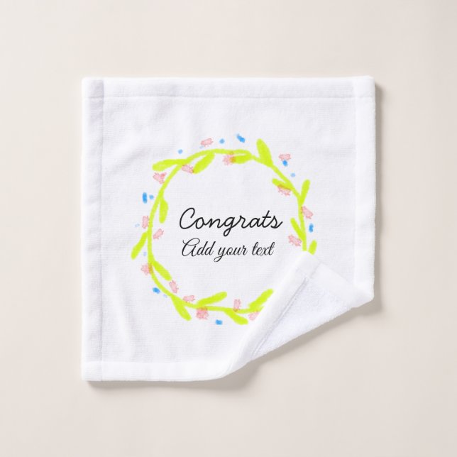 Toalha De Rosto A graduação mínima simples de parabéns adiciona (Pano de lavar)