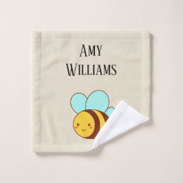 Toalha De Rosto Abeja personalizada fofa 