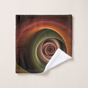 Toalha De Rosto abstrato espiral 3D Cores quentes quentes Arte Fra
