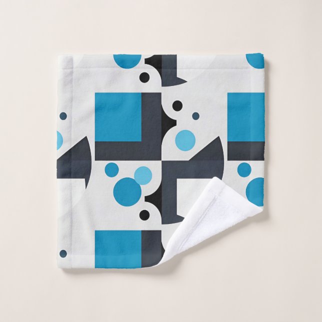 Toalha De Rosto Abstrato Geométrico Trabalho de arte (Pano de lavar)