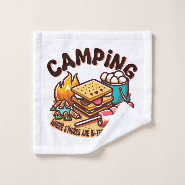 Toalha De Rosto acampamento de smores (Pano de lavar)