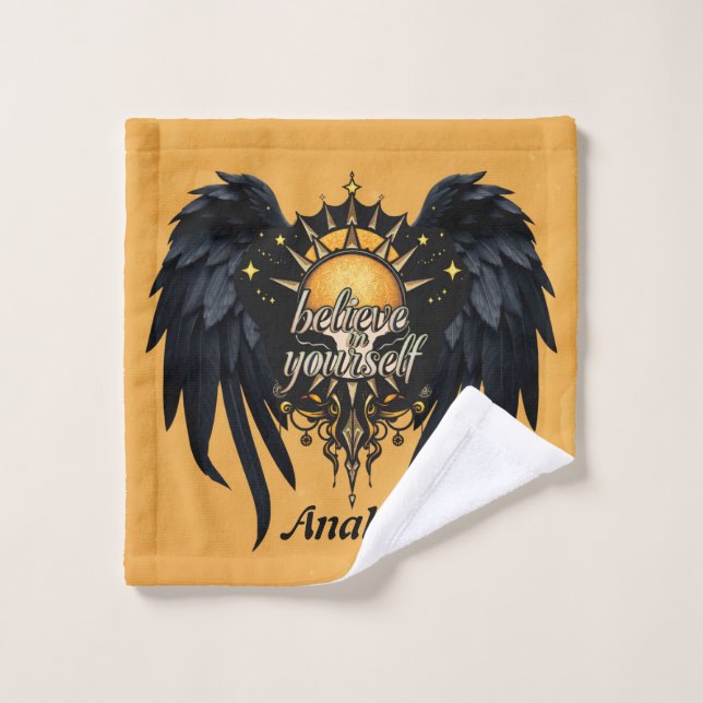 Toalha De Rosto Acredite em si mesmo, uma carta (Pano de lavar)