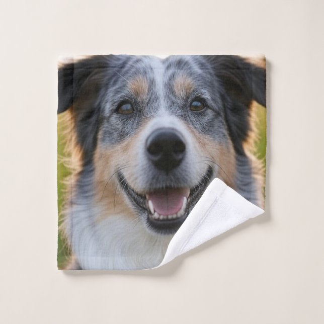 Toalha De Rosto Adicionar Foto Pet Personalizar (Pano de lavar)