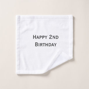 Toalha De Rosto adicionar seu texto personalizado feliz aniversári