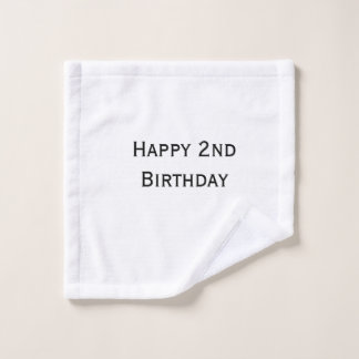 Toalha De Rosto adicionar seu texto personalizado feliz aniversári