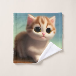 Toalha De Rosto Adorable Kitten